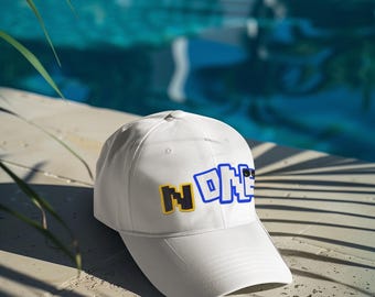 Pixelated N1 Dad Hat – Retro Gamer Embroidery, Cotton Corduroy