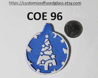 COE 96 Christmas Ornament / Freeze and Fuse  Glass