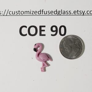 COE 90 Flamingo Small Sized / Freeze and Fuse Bullseye Glass