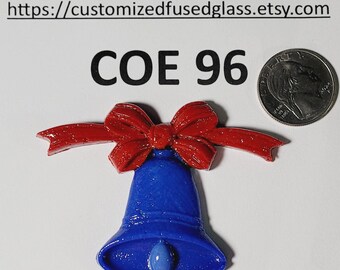 COE 96 Large Christmas Bell/ Freeze and Fuse Glass