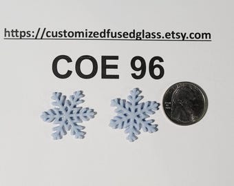 COE 96 Snowflakes/ 2 item bundle/ Freeze and Fuse Glass