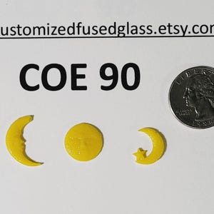 COE 96 Mann im Mond / 3 Teile / Freeze und Fuse Bullseye Glas