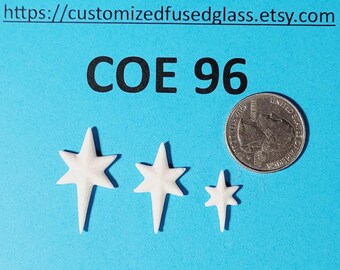 COE 96 Christmas Stars/ 3 Items / Freeze and Fuse Glass