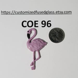 COE 96 Pink Flamingo / 1 Large / Freeze and Fuse  Glass