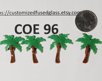 COE96 Imperfect Palm Tree Bundle/4 item bundle /Glass Freeze and Fuse