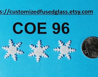 COE 96 Snowflakes/ 3 item bundle/ Freeze and Fuse Glass