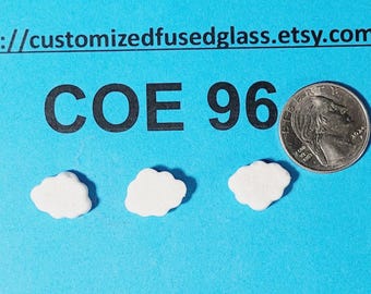 COE 96 Clouds / 3 Pieces / Freeze and Fuse Oceanside Glass