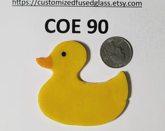 COE 90 Huge "Rubber"  Ducky / Freeze and Fuse Glass