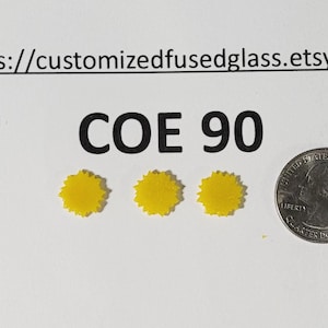 COE 90 Small Suns/ bundle of 3/Freeze and Fuse Glass