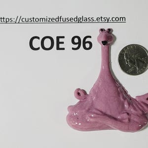 COE 96 Meditating Flamingo Namaste / 1 Extra Large / Freeze and Fuse Oceanside Glass