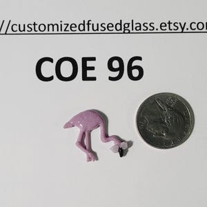 COE 96 Flamingo with Sunglasses / Freeze and Fuse Glass