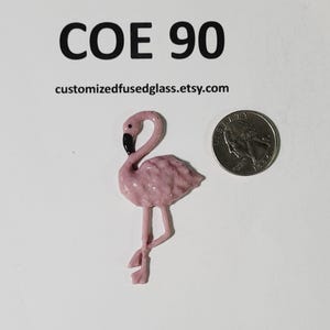 COE 90 Flamingo / 1 Large / Freeze and Fuse Bullseye Glass