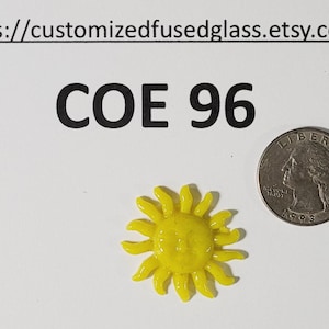 COE 96 Yellow Sun/1 item/ Freeze and Fuse Oceanside Glass