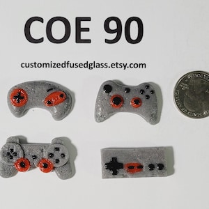 COE90 Set of 4 Game Controllers/ Bullseye Glass Freeze and Fuse