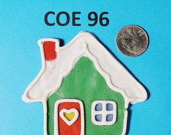 COE 96 Huge Christmas House or Gingerbread Cottage/ Freeze and Fuse Glass