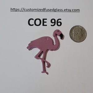 COE 96 Pink Flamingo / 1 Large / Freeze and Fuse Oceanside Glass