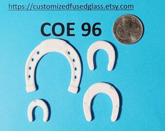 COE 96 Horseshoes/ 4 Item / Freeze and Fuse  Glass