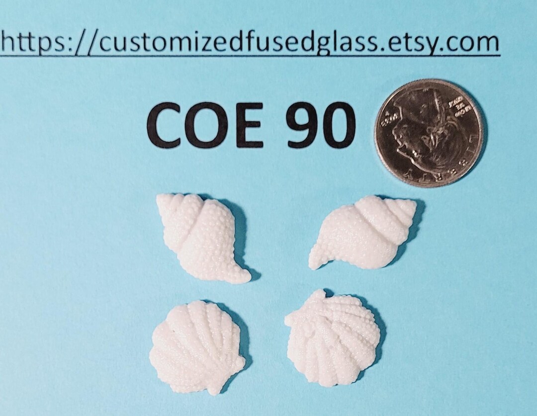 COE 90 Shells / 4 Pieces / Freeze and Fuse Bullseye Glass - Etsy