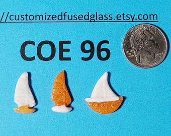 COE 96 Sailboats/ 3 Item bundle/ Freeze and Fuse Glass
