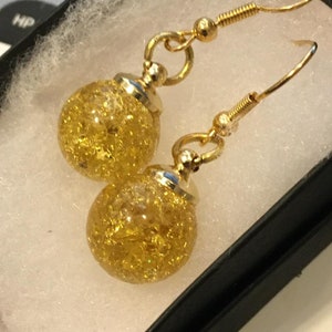 Cracked marble special, bright gold earrings, sparkling  earrings ,