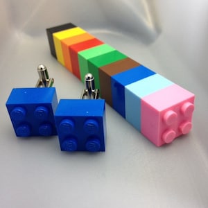 2x2 brick Lego(r} cuff links your choice of color
