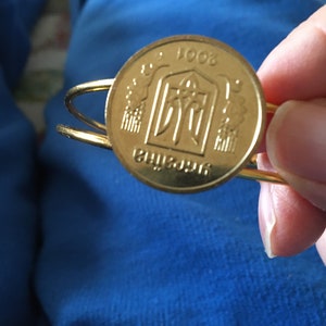 Ukraine coin Bangle cuff bracelet made with a genuine 1 uncirculated