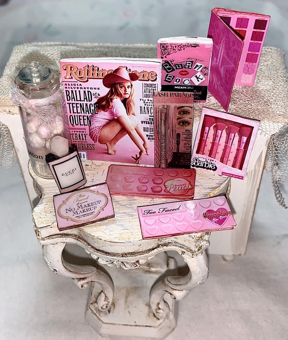Miniature Pink Makeup Barbie Miniature Doll Makeup Cosmetics Collection 1 16 Etsy UK