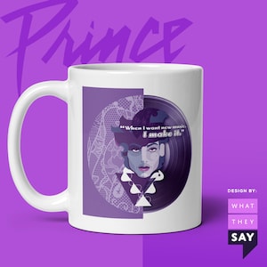 Prince Purple Rain Coffee Mug with Inspirational Quote