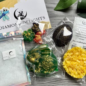Boîte à bonbons en cristal lapin de Pâques, trempette aigre-douce, boîte au trésor de gemmes comestibles avec de l'or, Kohakutou, ASMR TikTok, végétalien