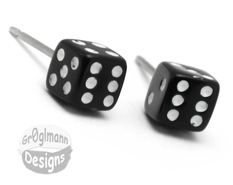 Earrings Mini Dice Studs image 1