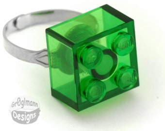 Green Brick Adjustable Ring