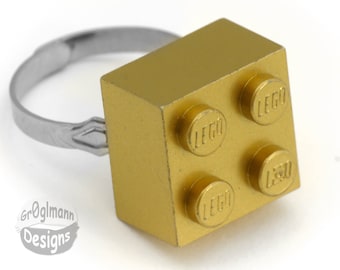 Gold Brick Adjustable Ring