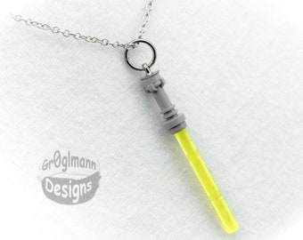 Yellow Light Saber Necklace