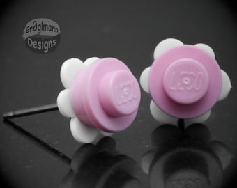 Flower Brick Stud Earrings