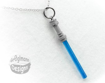 Blue Light Saber Necklace