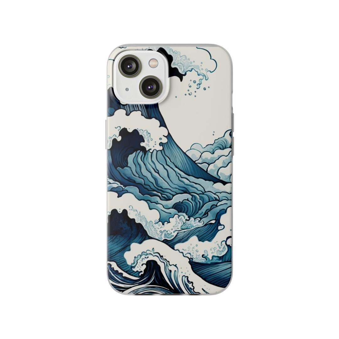 Japanese Wave Phone Case Kanagawa Wave Cover Etsy