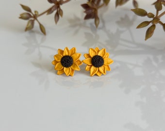 Sunflower Polymer Clay Studs (Nickel Free)