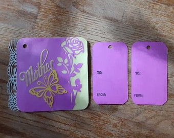 Mother's  Day or mothers birthday tags and pocket tag