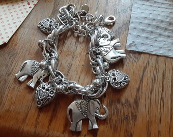 Elephant charm bracelet