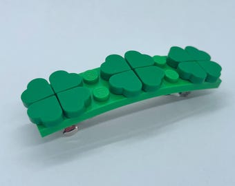 LEGO® Brick 4 Kleeblatt Hellgrüne Haarspange mit 4 Kleeblatt - Baustein Haarspange