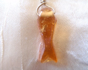 Amber Fish Earrings