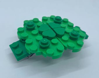 LEGO® Brick Lucky Big 4 Kleeblatt Grün Haarspange - Baustein Haarspange