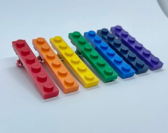 LEGO® steen regenboogclipset - Pride Prism bouwsteen krokodillenklem