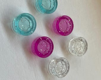 LEGO® Steine Glitzer runde Mosaiksteine für Schuhanhänger oder Haarspange Zubehör