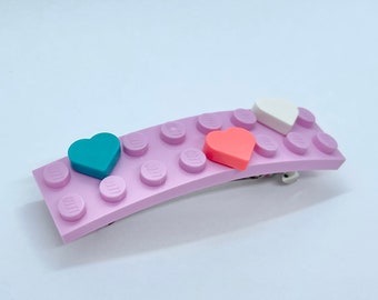 LEGO® Steine Herz Rosa Haarspange - Baustein Haarspange - Valentinstag