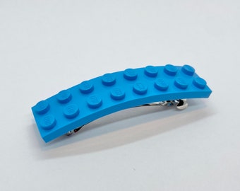LEGO® Brick Dark Azure Barrette Alligator Clip - Blue Building Block Hair Clip