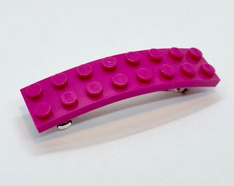 LEGO® Brick Magenta Barrette Alligator Clip - Pink Building Block Hair Clip