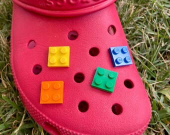 Ciondoli per scarpe a forma di blocchi da costruzione - Quantità: 3