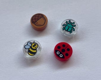 LEGO® Steine Marienkäfer Biene Eichel Käfer für Schuhanhänger oder Haarspange Zubehör