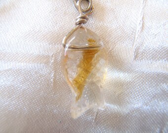 Clear Honey Streak Earrings